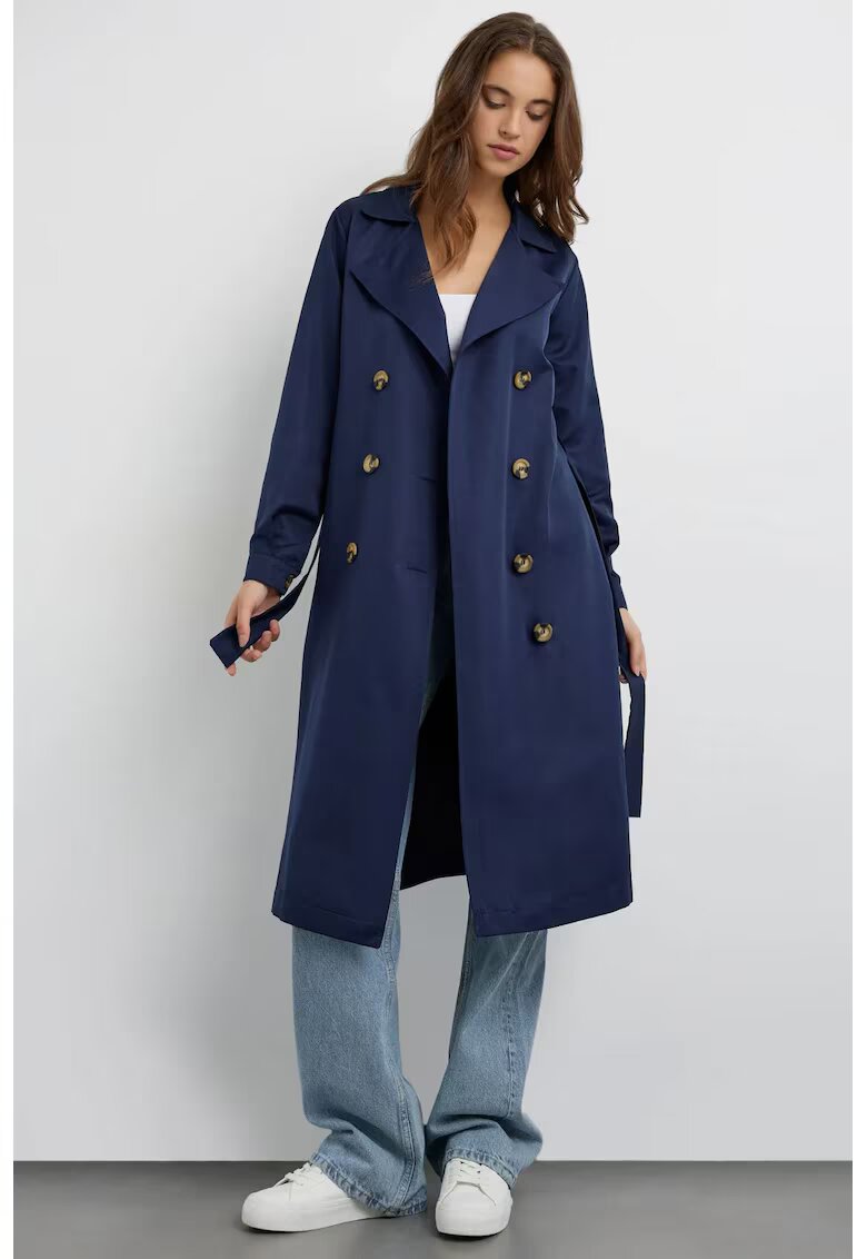 HiCCUP Trench - trench cu nasturi - Albastru