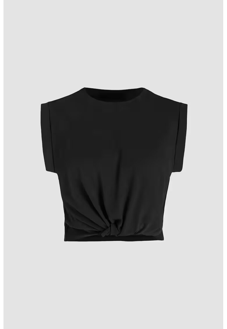 HiCCUP Tricou dama decolteu rotund - bumbac - negru