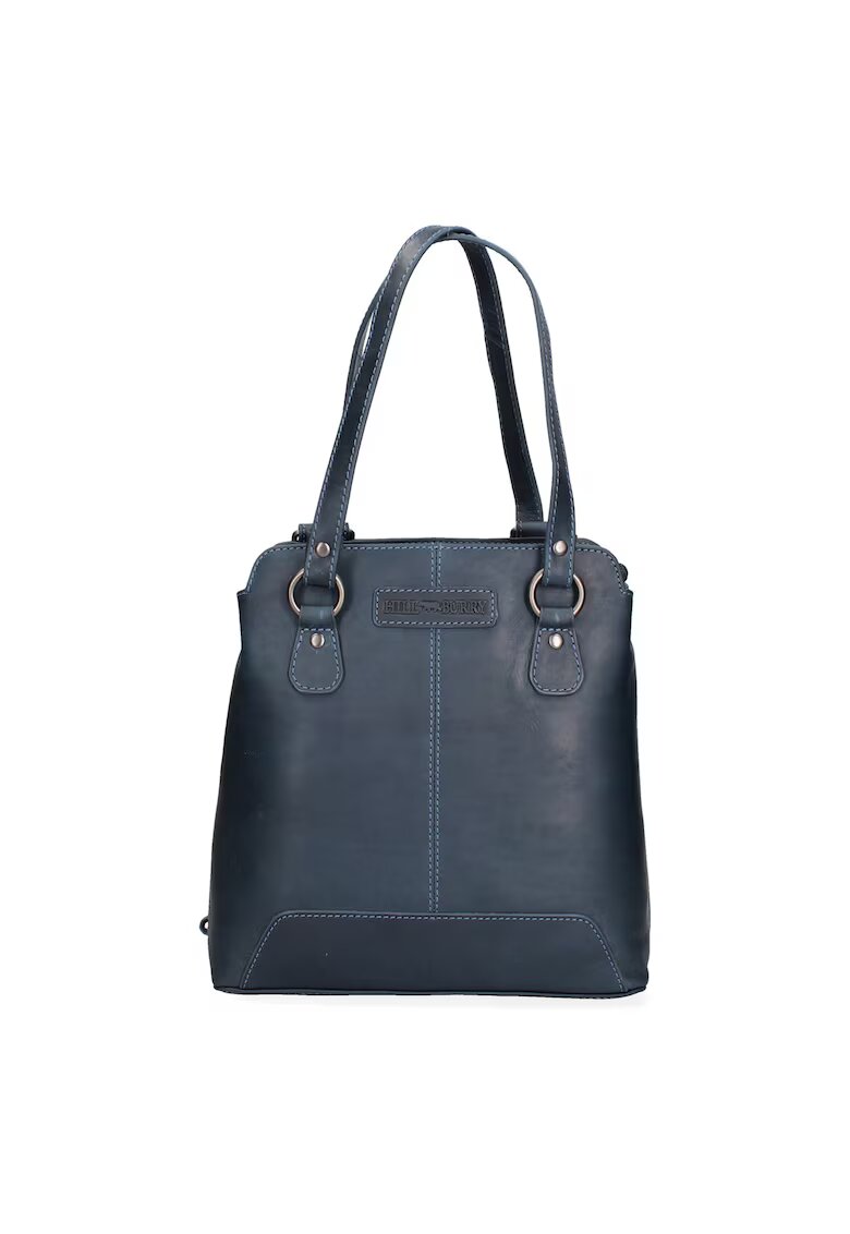 Hill Burry Rucsac convertibil de piele - Albastru