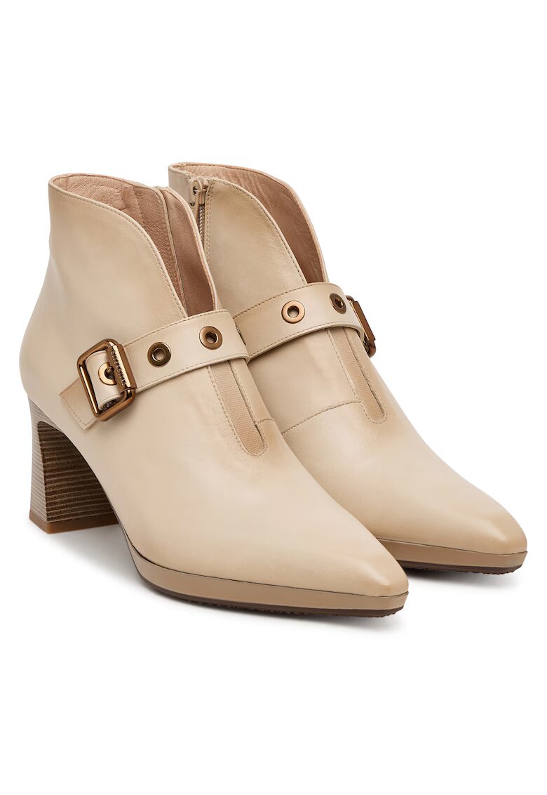Hispanitas Botine dama HI254244 - Piele naturala - Crem