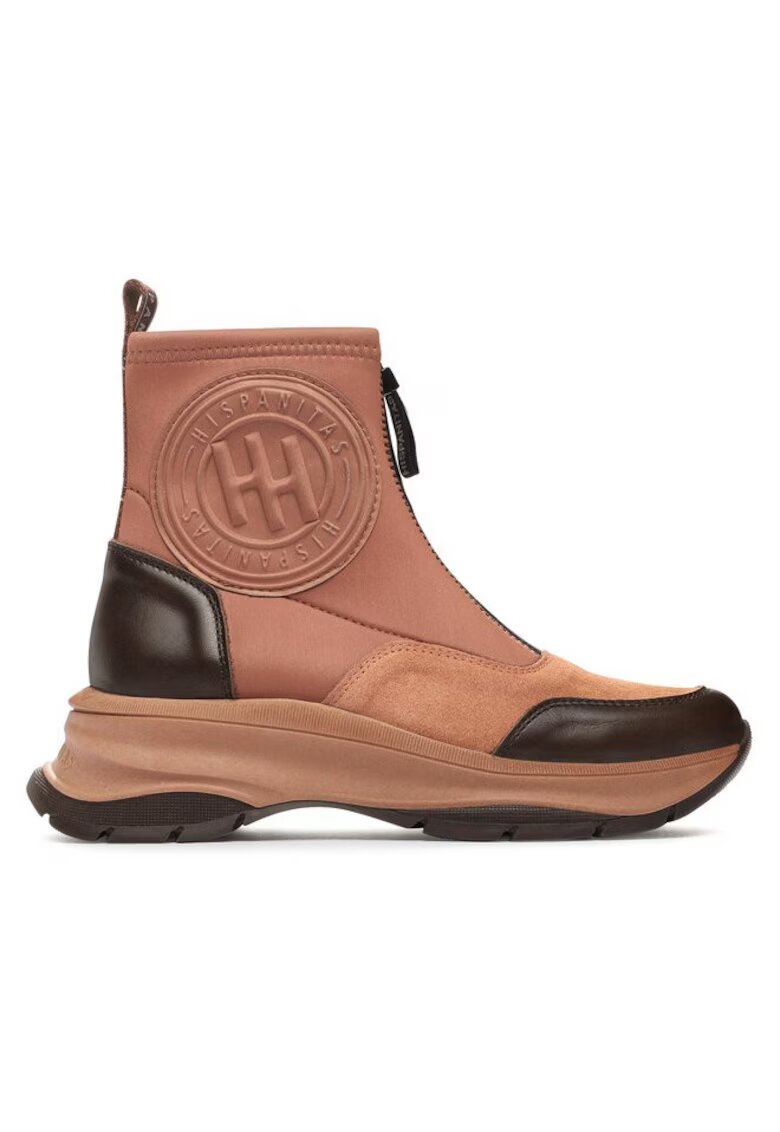 Hispanitas Ghete dama 303067779 - Piele naturala - Maro - Maro