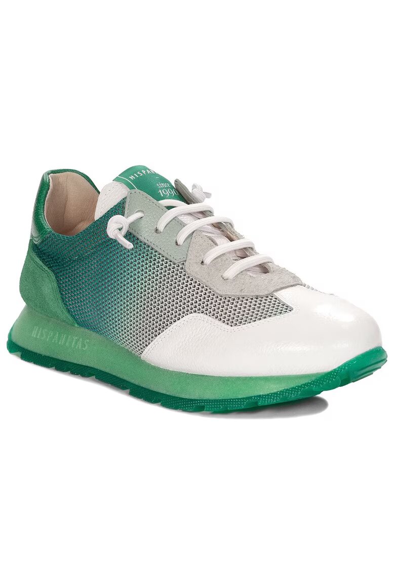 Hispanitas Pantofi verde-alb - stofa - piele - sintetic - pentru femei - slip on