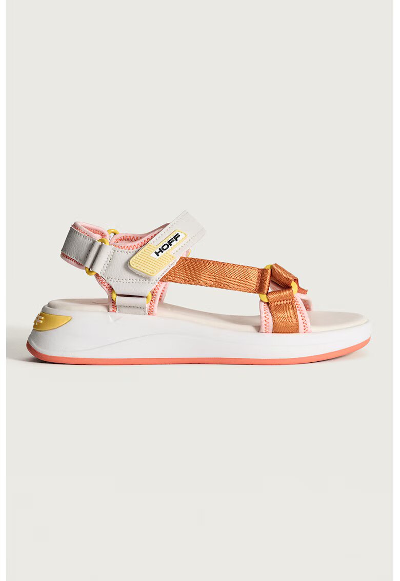 HOFF Sandale flatform cu velcro Samana - Alb/Portocaliu stins