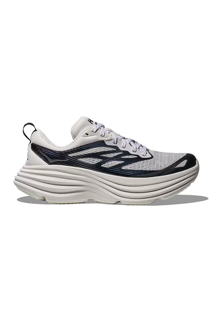 Hoka Pantofi din plasa cu detalii reflectorizante pentru alergare Bondi 8 Caged - Gri deschis/Albastru ultramarin