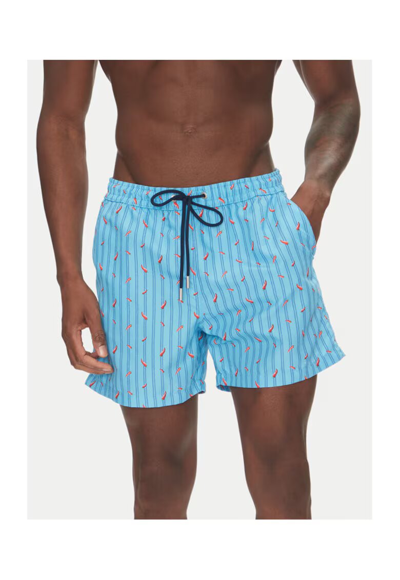 HOM Costum de baie barbati albastru