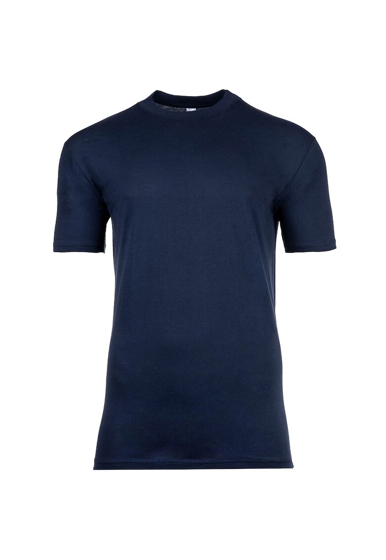 HOM tricou din bumbac cu decolteu rotund - Albastru