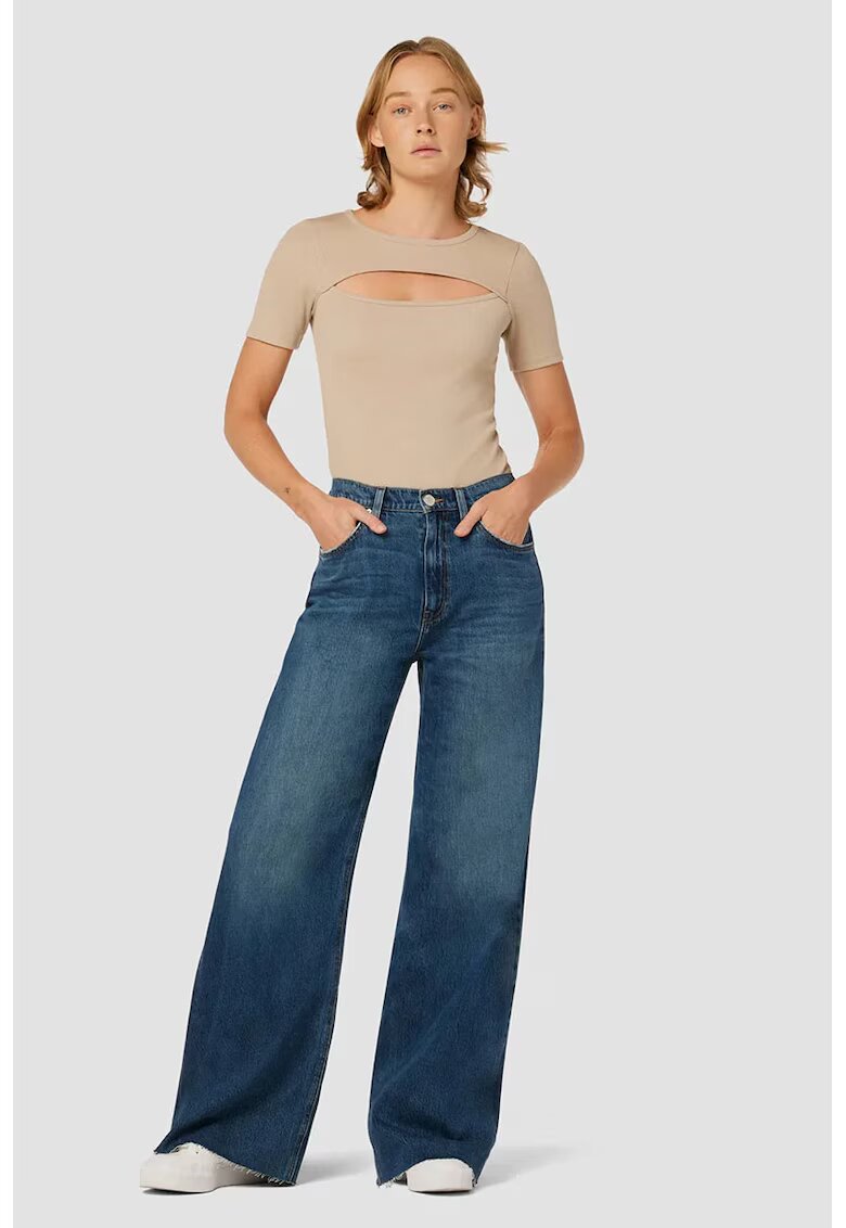 Hudson Blugi din denim soft cu terminație tip deteriorată - Albastru