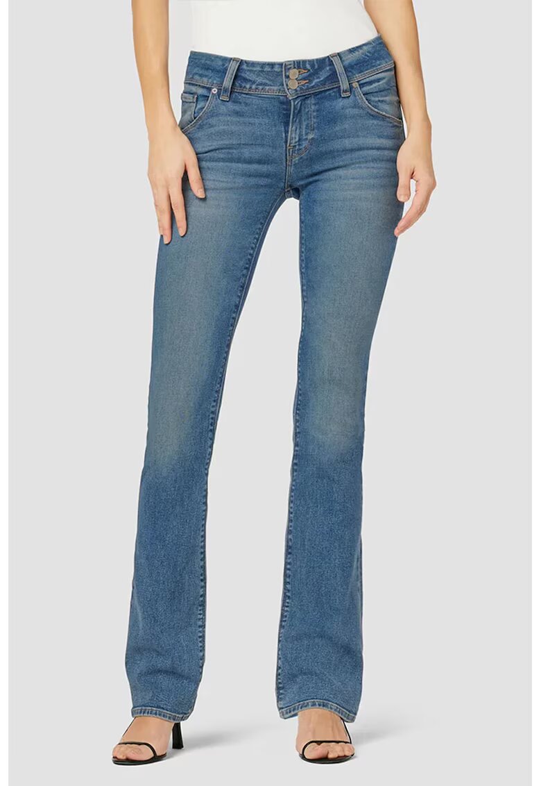 Hudson Blugi skinny evazați - din denim premium cu aspect prespălat - Albastru