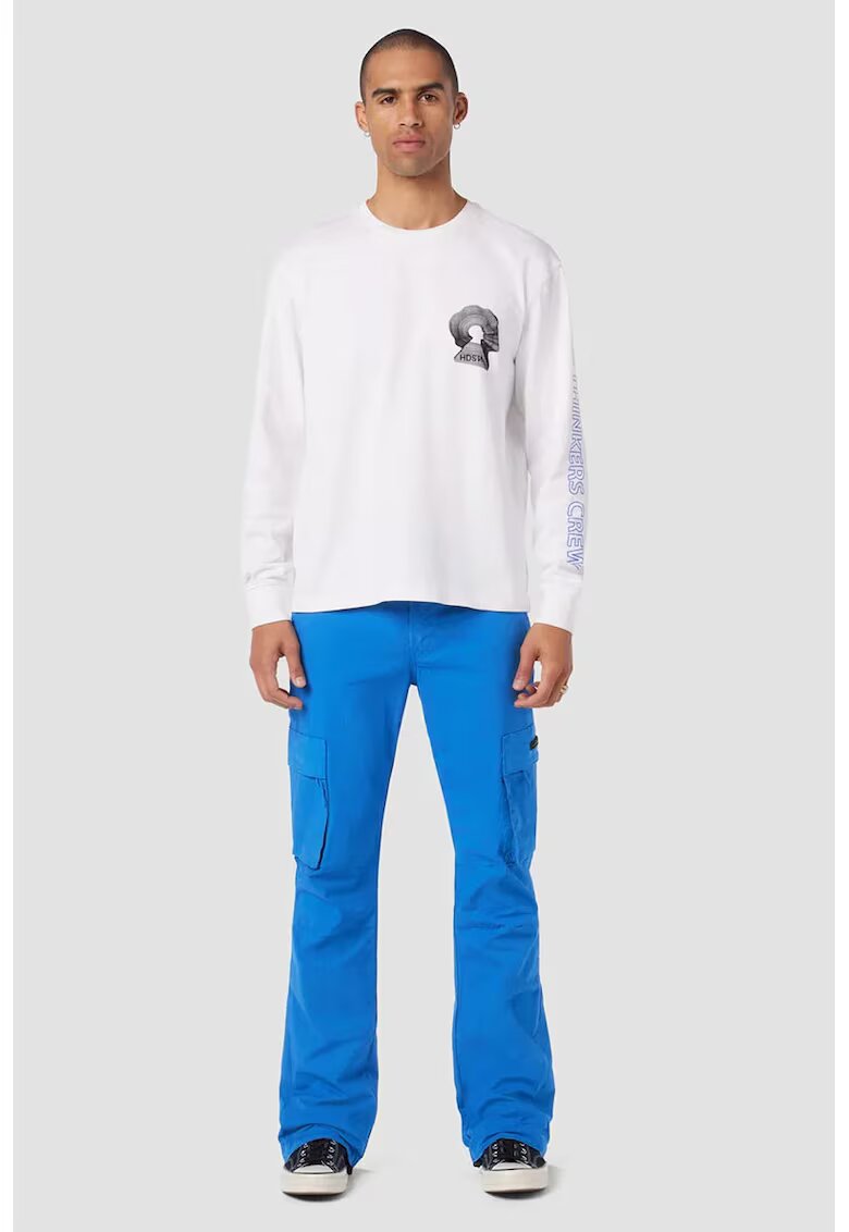 Hudson Pantaloni din denim cargo evazati - Albastru