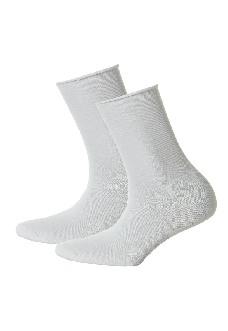 Hudson Set de sosete lungi cu model uni - 2 perechi - Alb