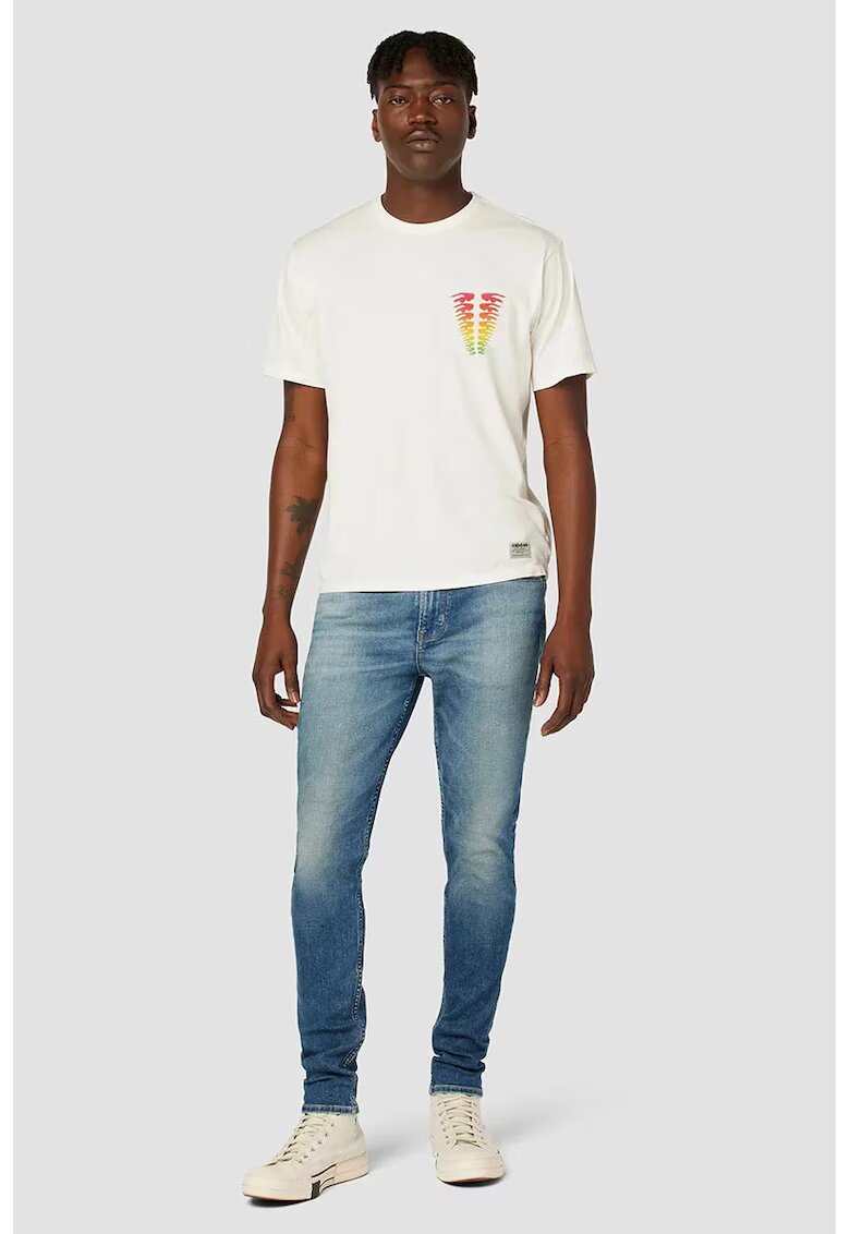 Hudson Tricou cu print grafic pe spate - Alb