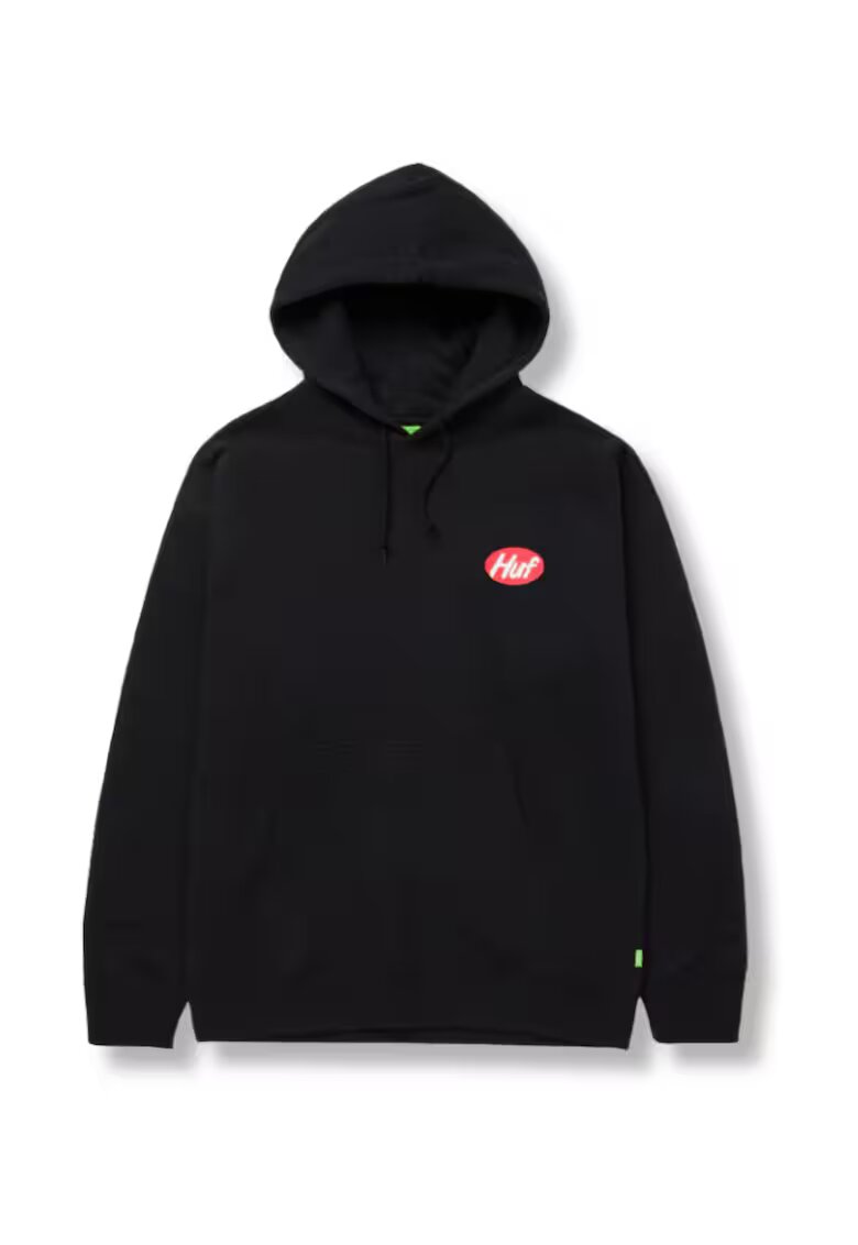 HUF Hanorac cu gluga Cereal Killer - bumbac/poliester - cu maneci lungi - negru