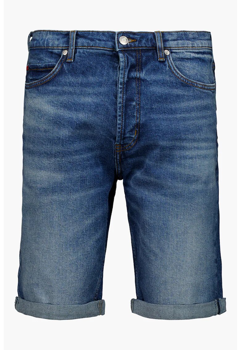 Hugo Bermude din denim cu aspect decolorat - Albastru melange