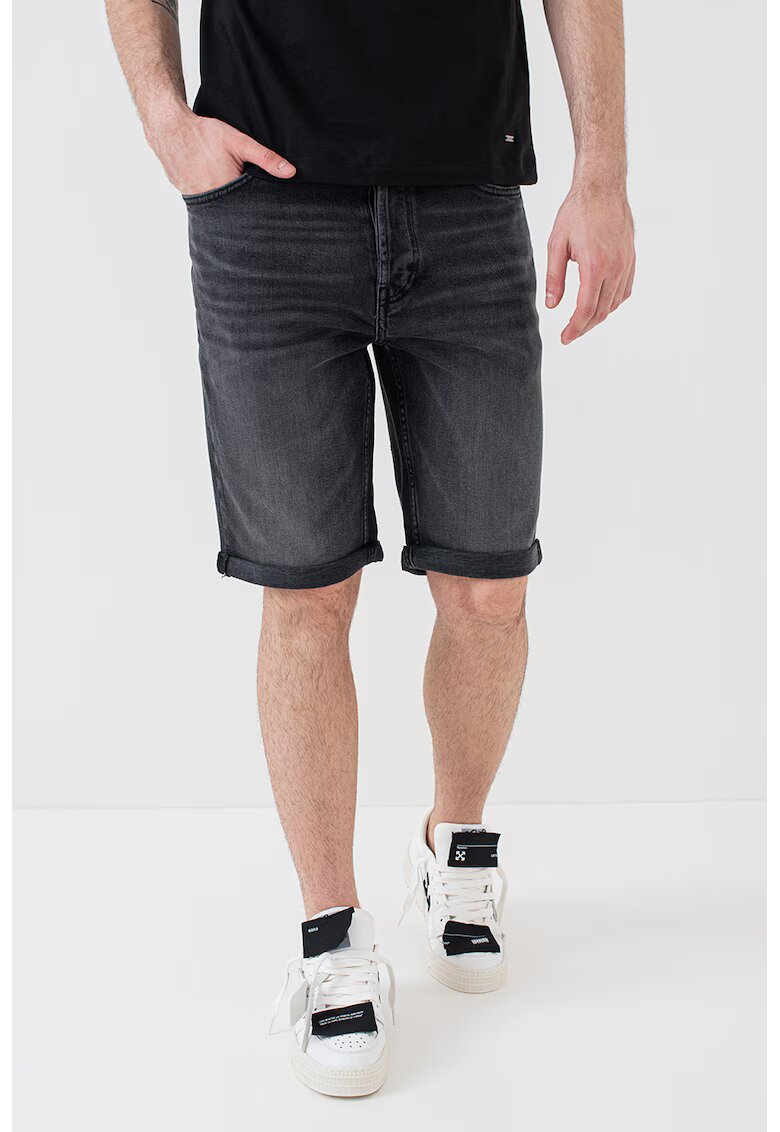 Hugo Bermude din denim - Gri antracit