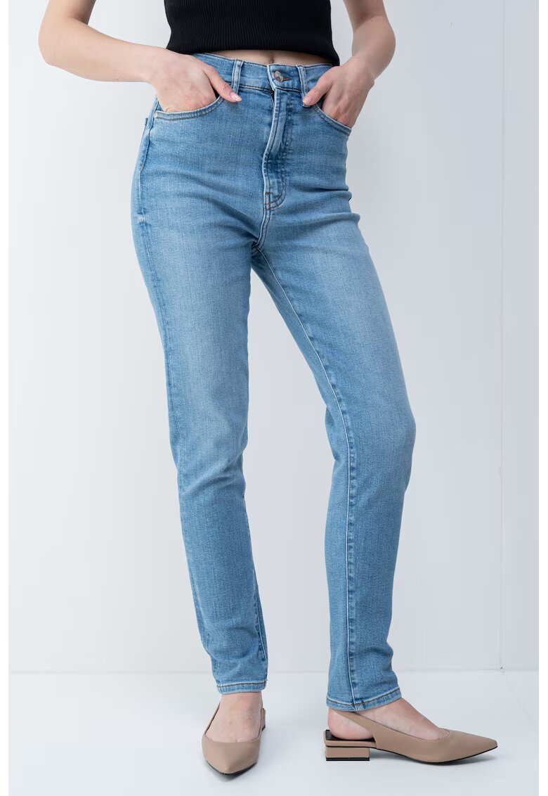 Hugo Blugi skinny cu talie inalta - Albastru deschis