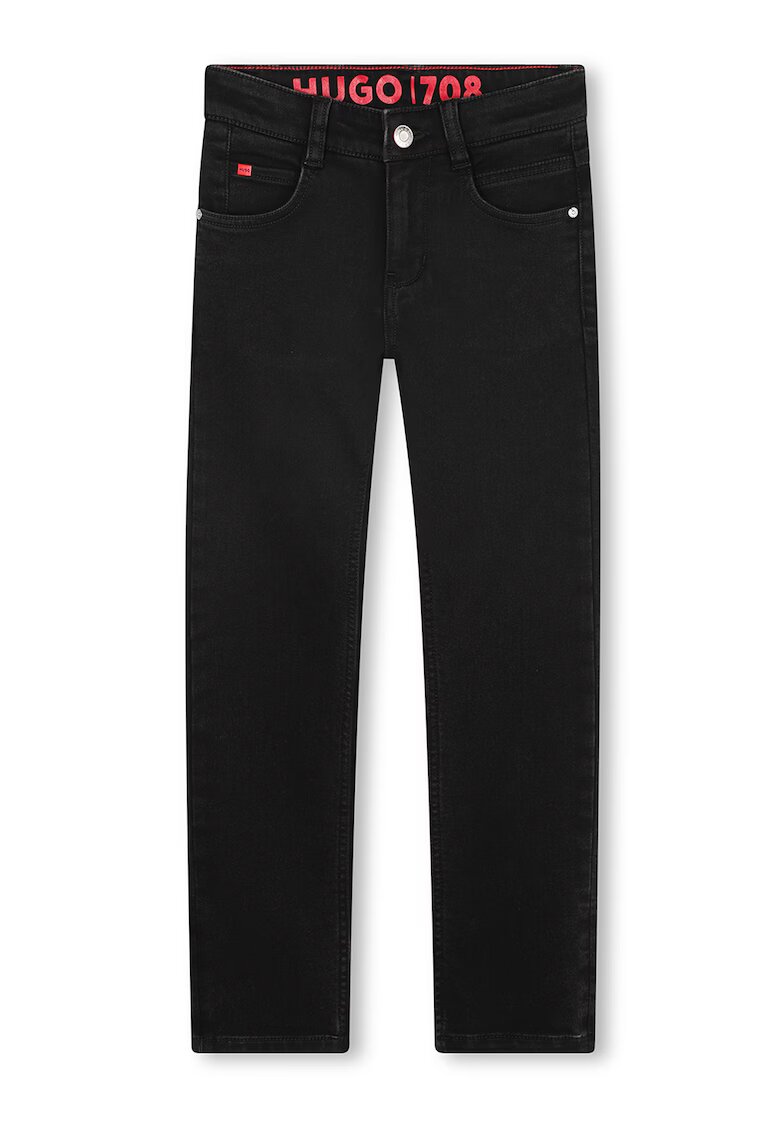 Hugo Blugi slim fit cu talie medie - Negru