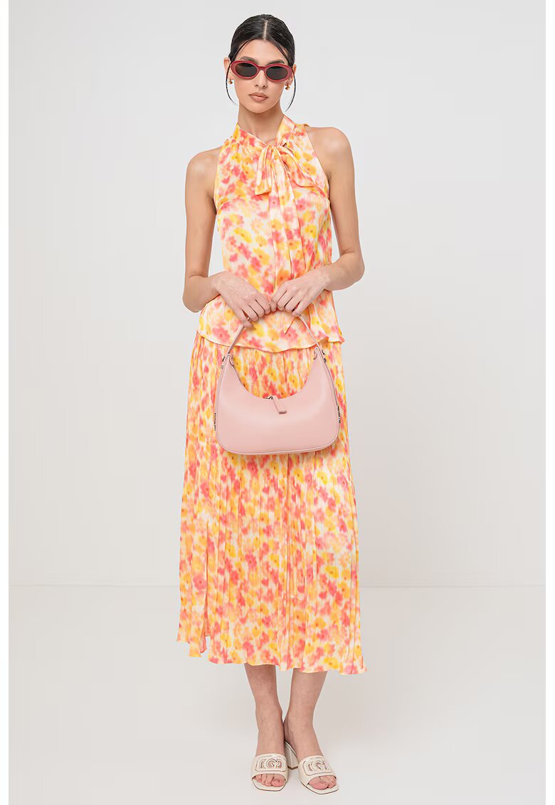 Hugo Bluza cu model floral - fara maneci - Galben/Roz