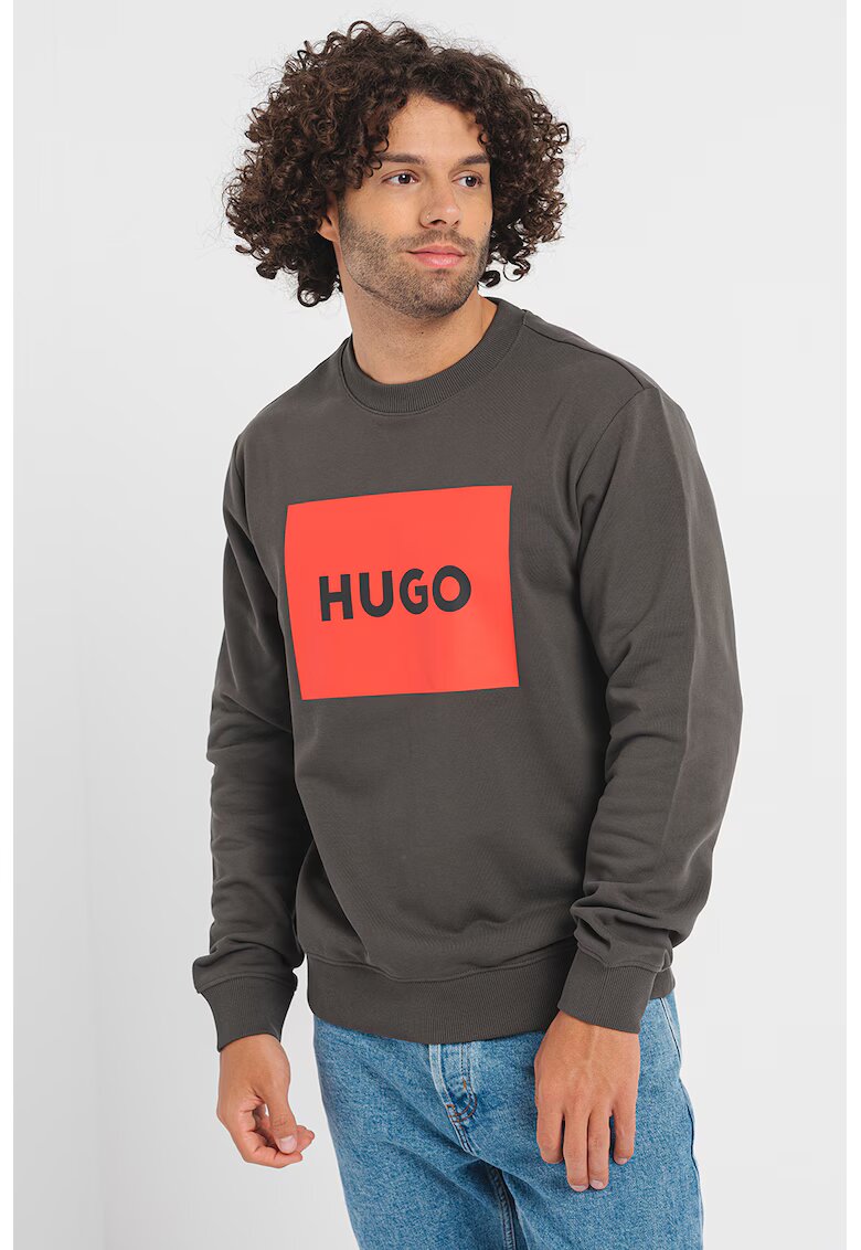 Hugo Bluza de trening cu imprimeu logo Duragol 222 - Rosu/Gri inchis