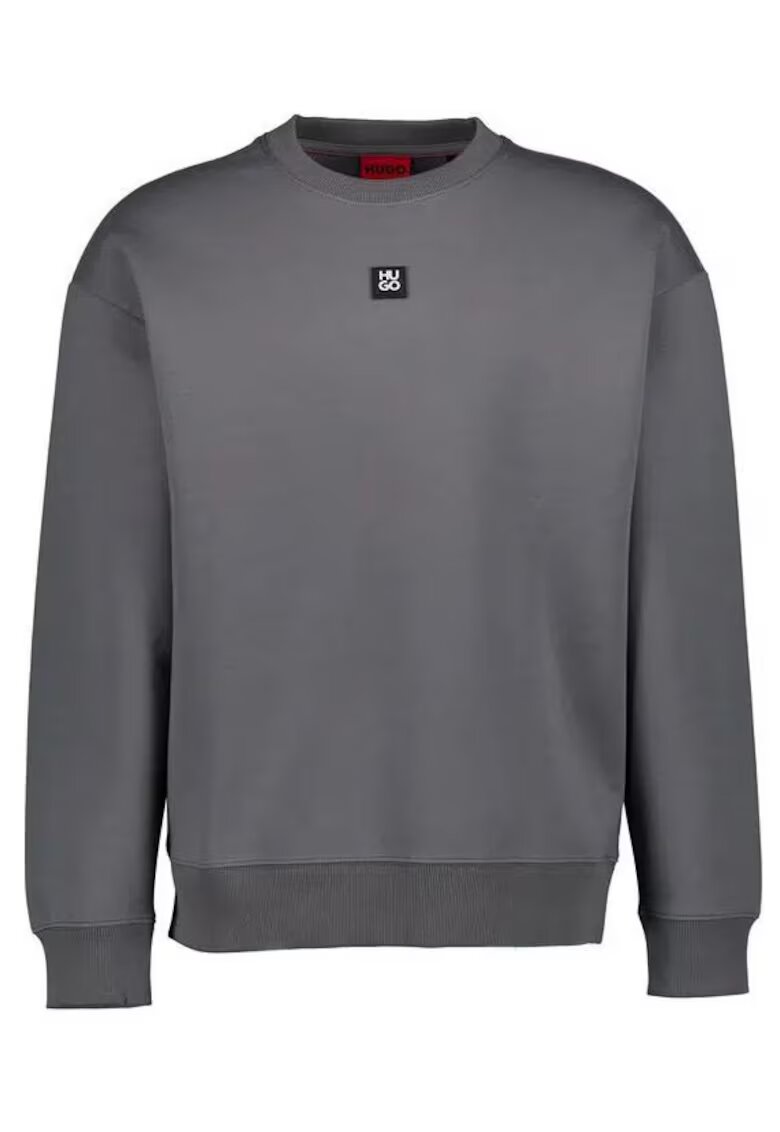 Hugo Bluza Dettil - gri - bumbac - poliester - elastan