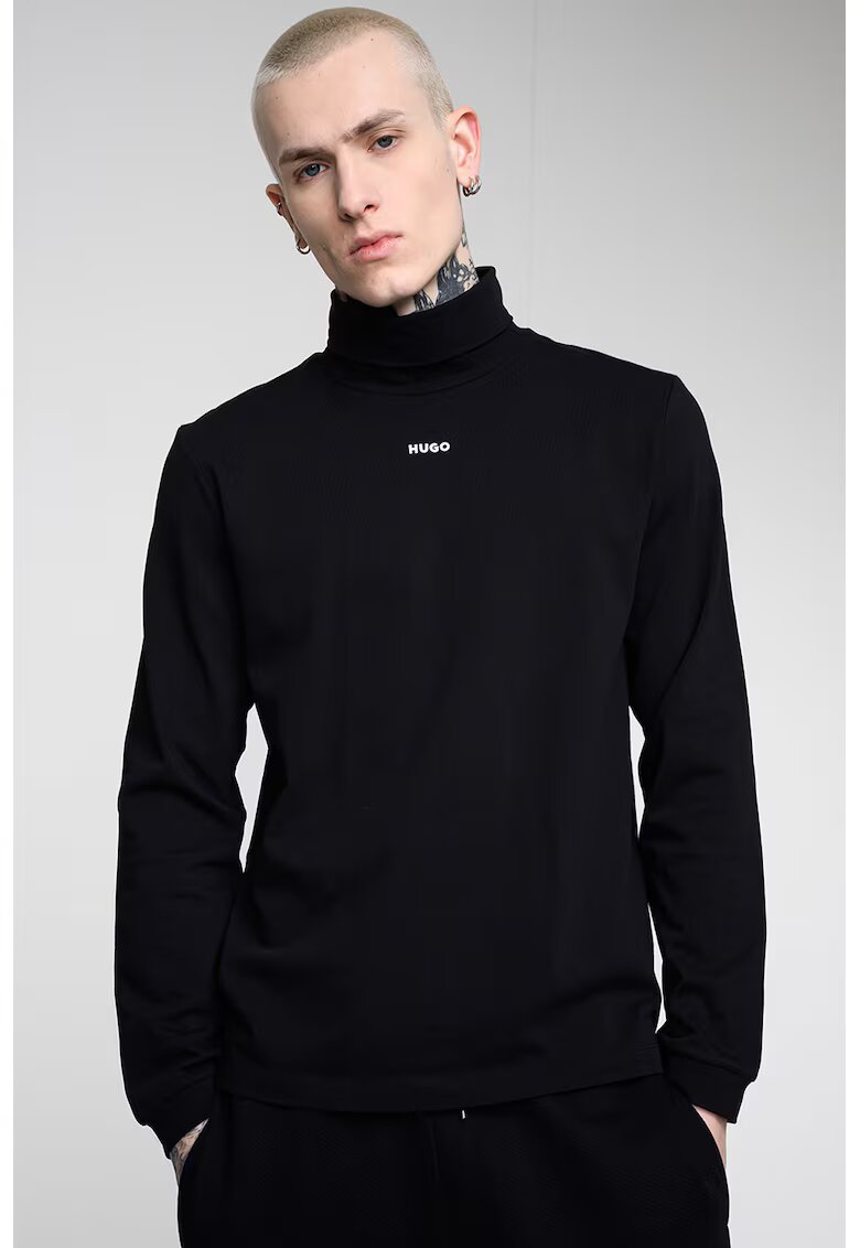 Hugo Bluza din bumbac cu logo - Negru