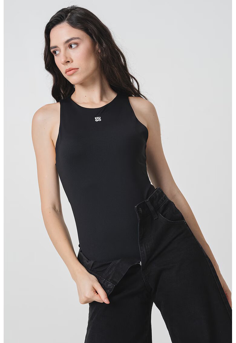 Hugo Body slim fit uni - Negru