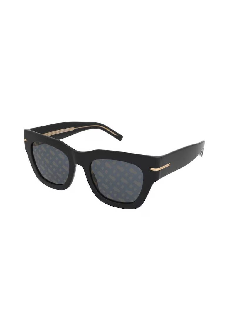 Hugo Boss Ochelari de soare BOSS - forma patrata - culoare neagra - lentile albastre