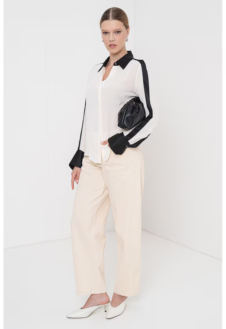 Hugo Camasa cu model colorblock Etienne - Negru/Crem