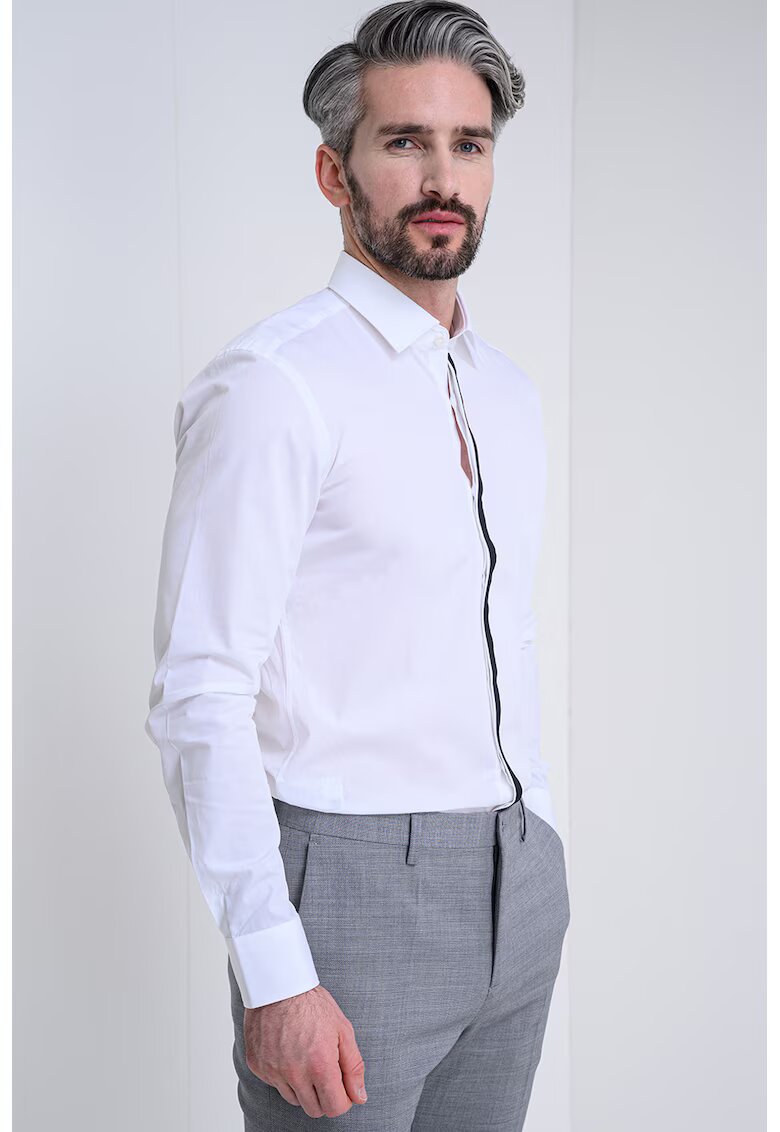 Hugo Camasa slim fit cu guler clasic Keidi - Alb optic