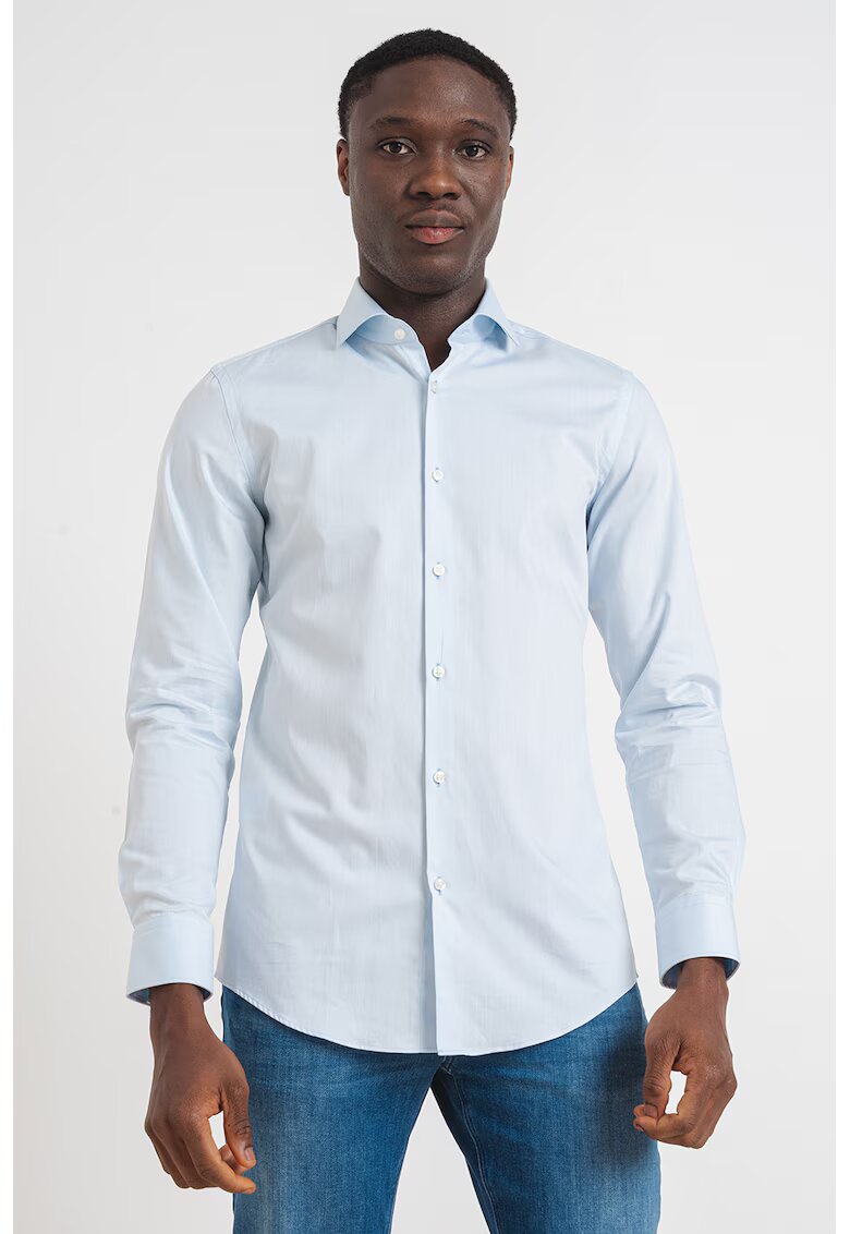 Hugo Camasa slim fit de bumbac Kason - Albastru prafuit