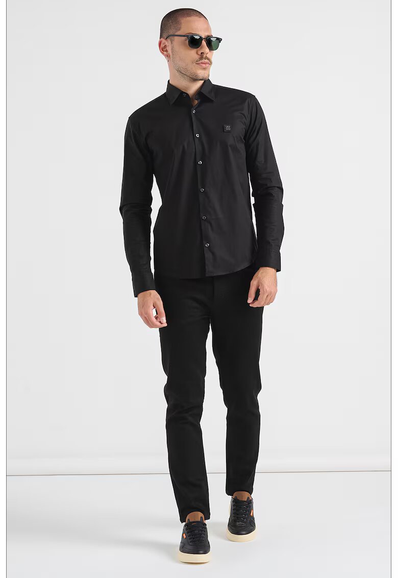 Hugo Camasa slim fit Ermo - Negru
