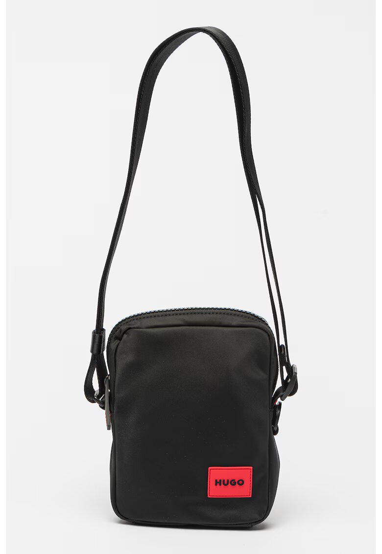 Hugo Geanta crossbody cu aplicatie logo - Negru