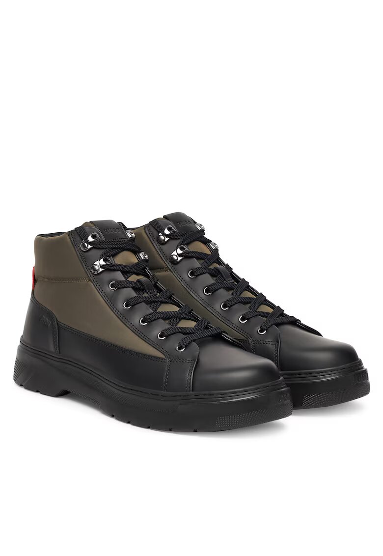 Hugo Ghete barbati Black 003 - piele naturala - negru - Negru/Maro
