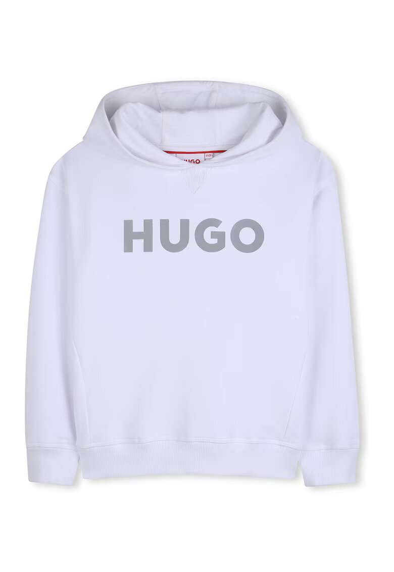 Hugo Hanorac din amestec de bumbac cu imprimeu logo - Alb optic