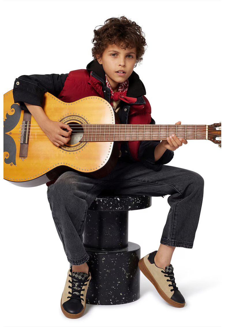 Hugo Jacheta din denim cu gluga - Negru