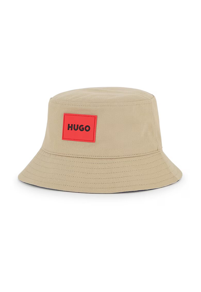 Hugo Palarie reversibila cu aplicatie logo - Maro camel/Bleumarin