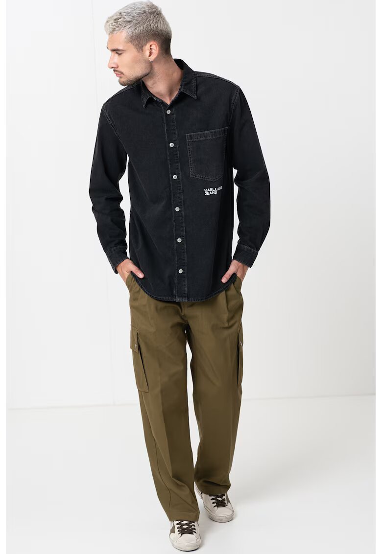 Hugo Pantaloni cargo din bumbac Graysen - Kaki