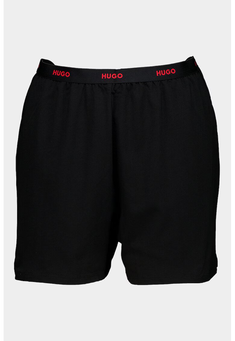 Hugo Pantaloni de pijama cu banda logo in talie - Negru
