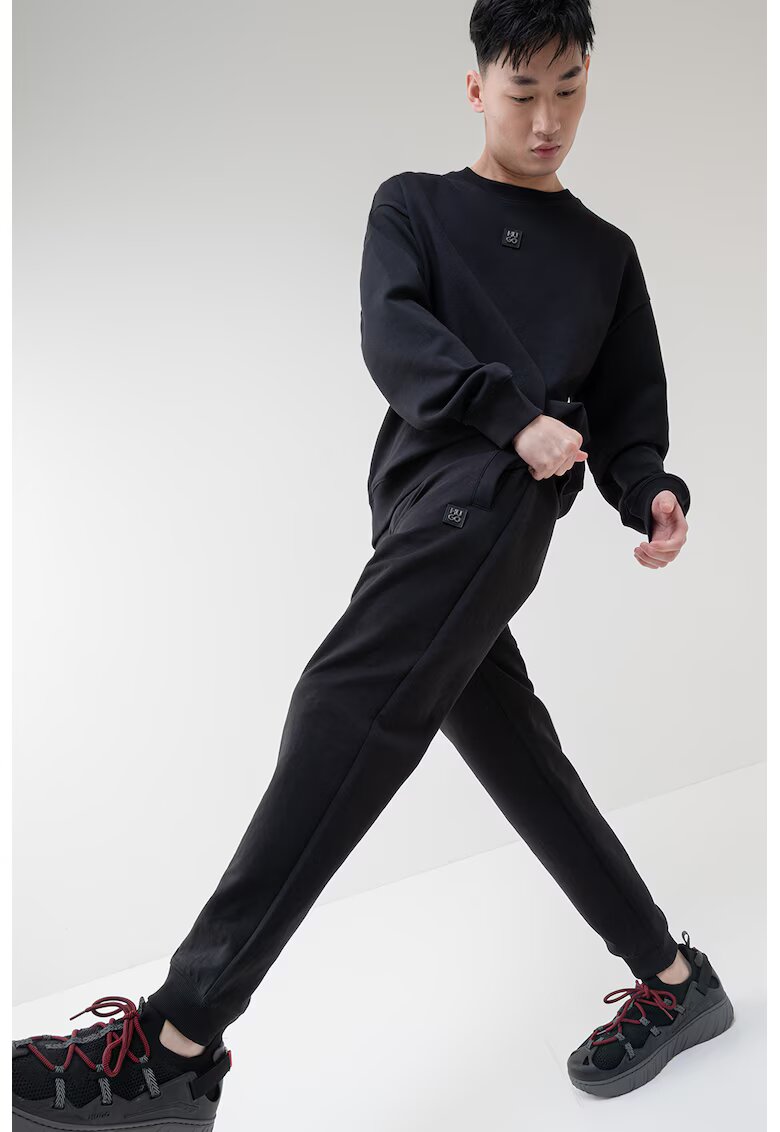 Hugo Pantaloni relaxed fit de trening Dimacs - Negru