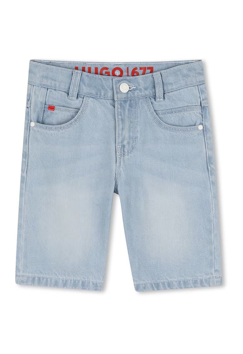 Hugo Pantaloni scurti de denim cu buzunare - Albastru deschis