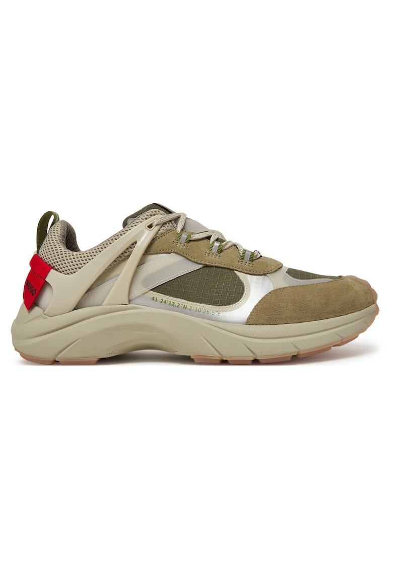 Hugo Pantofi sport barbati Open Green 390 - bej - textil - pentru alergare