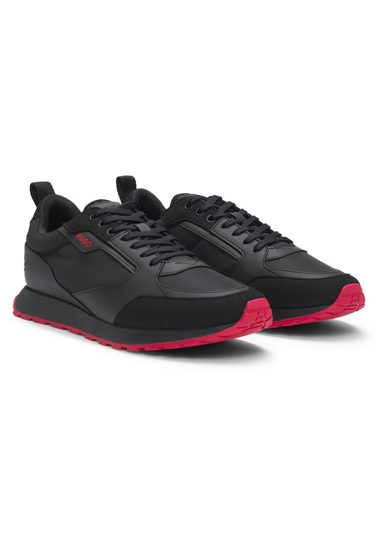 Hugo Pantofi sport low-cut cu logo - Negru
