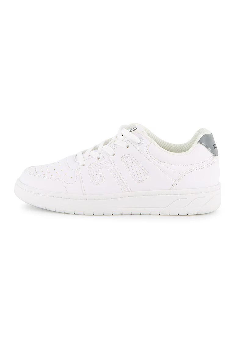 Hugo Pantofi sport uni de piele ecologica cu perforati - Crem