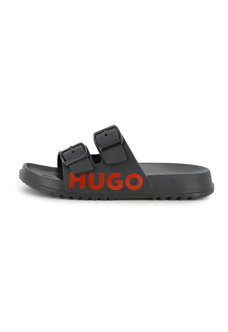 Hugo Papuci cu catarama si logo - Rosu/Negru