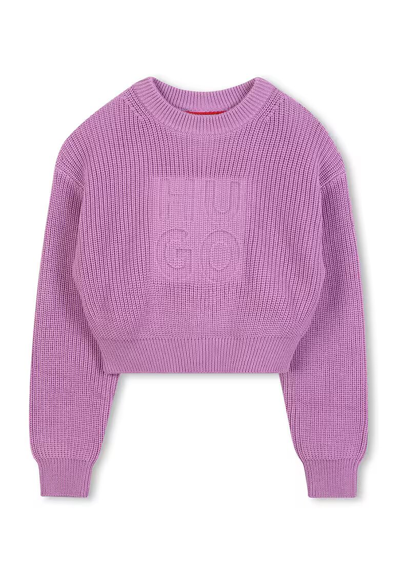 Hugo Pulover cu logo supradimensionat - Lila