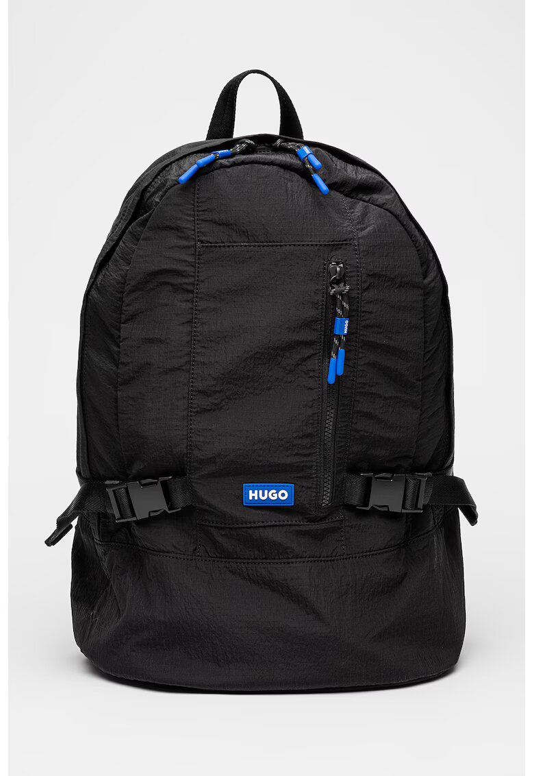 Hugo Rucsac cu aplicatie logo Vytal - Negru/Albastru royal/Alb optic