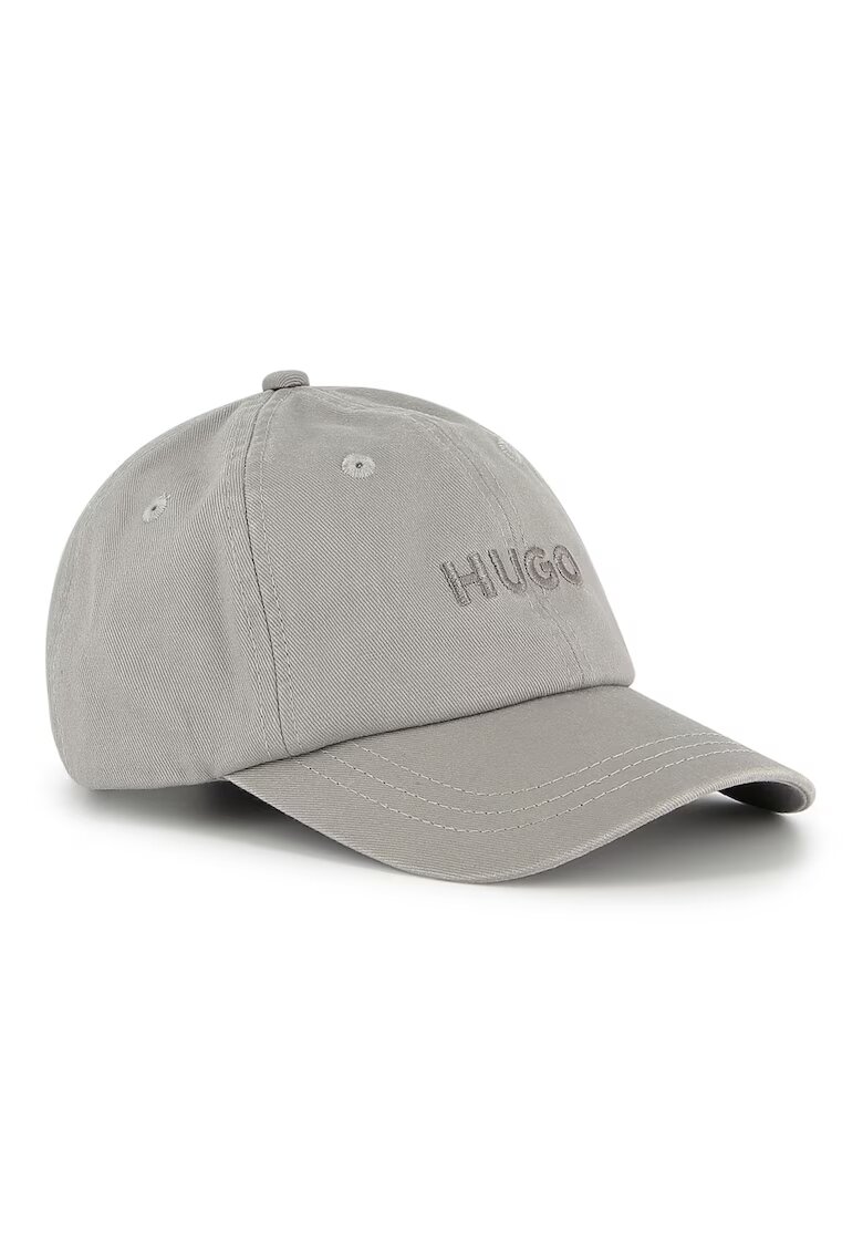 Hugo Sapca baseball din bumbac cu broderie logo - Gri deschis