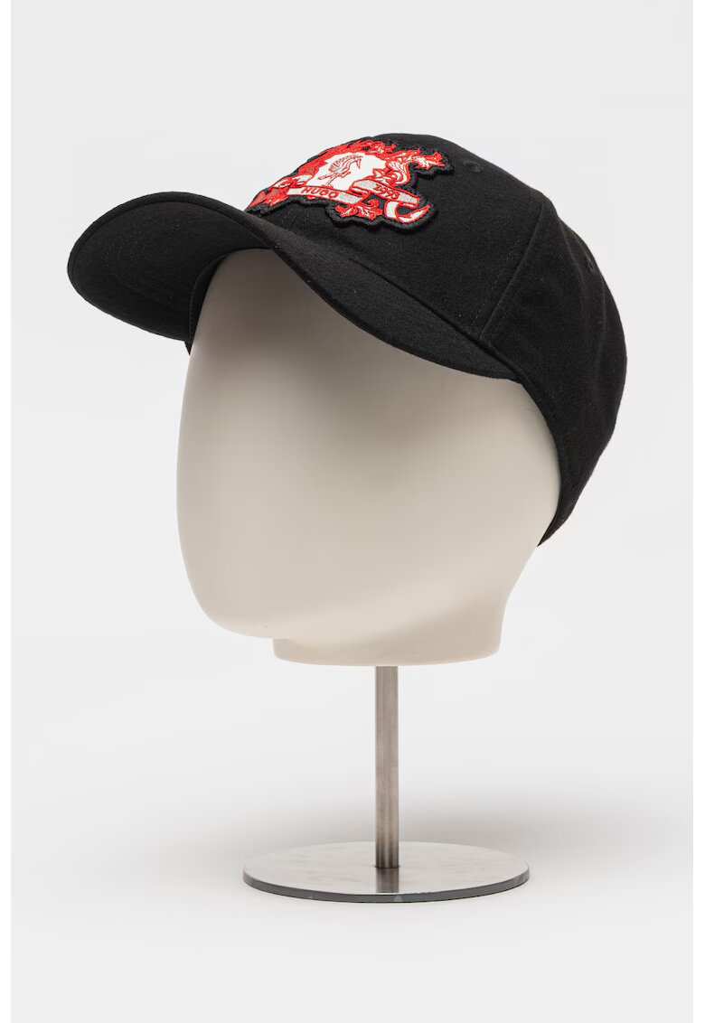 Hugo Sapca baseball in carouri cu logo brodat - Rosu/Negru/Alb optic