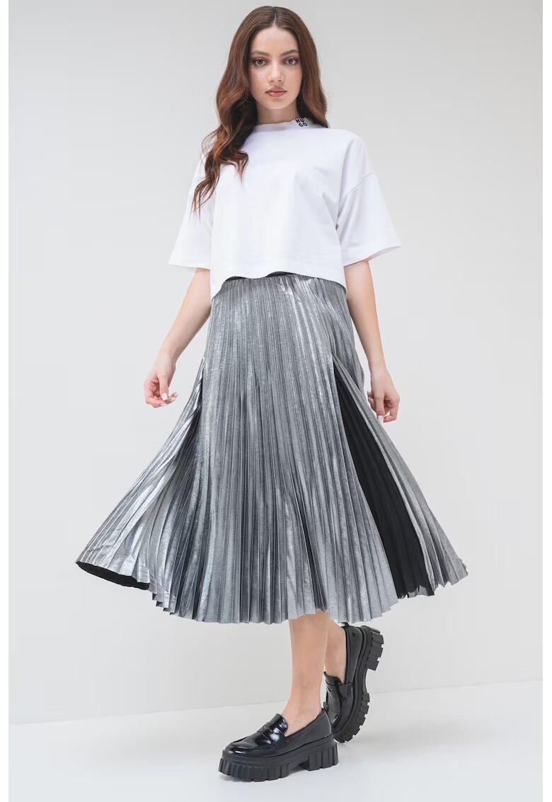 Hugo Tricou crop din bumbac - Alb optic