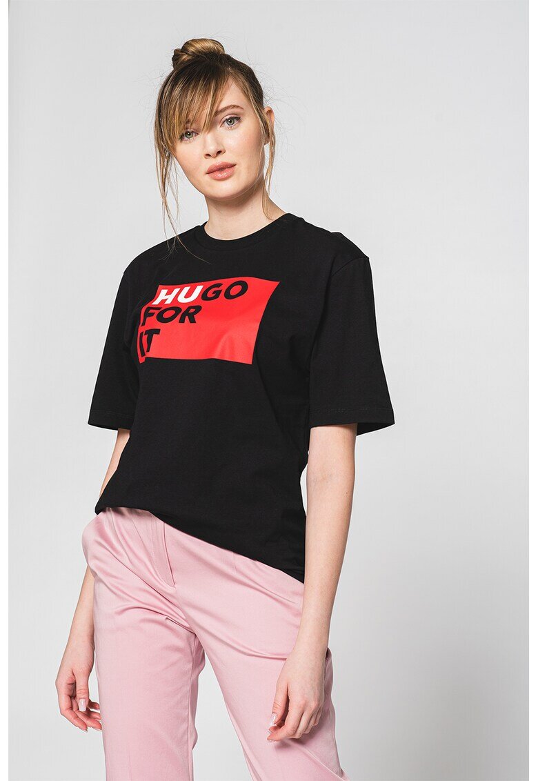 Hugo Tricou cu logo - Negru