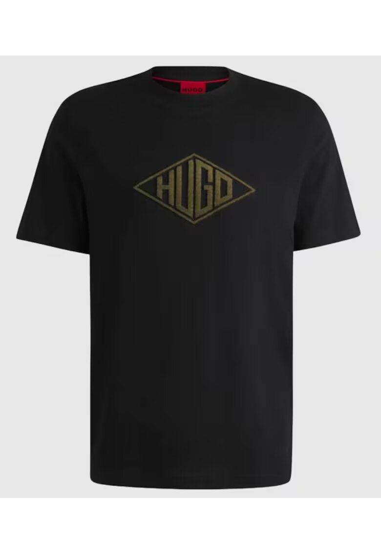 Hugo Tricou cu logo pe piept si decolteu la baza gatului